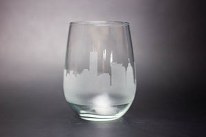 Toronto Skyline Wine Glass Barware - Urban and Etched