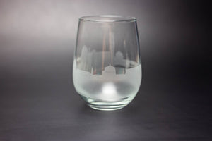 Florence Skyline Wine Glass Barware - Urban and Etched