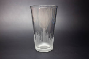 San Francisco Skyline Pint Glass Barware - Urban and Etched