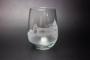 Rome Skyline Wine Glass Barware - Urban and Etched