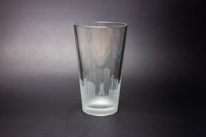 Durham  Skyline Pint Glass Barware - Urban and Etched