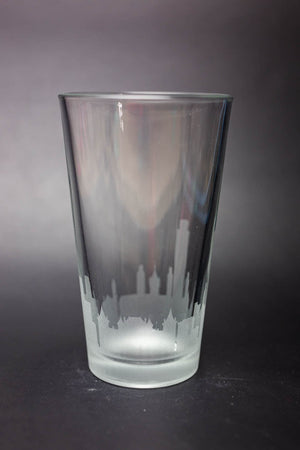 Albany Skyline Pint Glass Barware - Urban and Etched