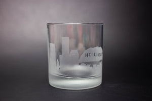 Los Angeles  Skyline Rocks Glass Barware - Urban and Etched