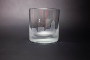 Raleigh  Skyline Rocks Glass Barware - Urban and Etched