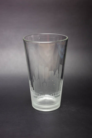 Pittsburgh Skyline Pint Glass Barware - Urban and Etched