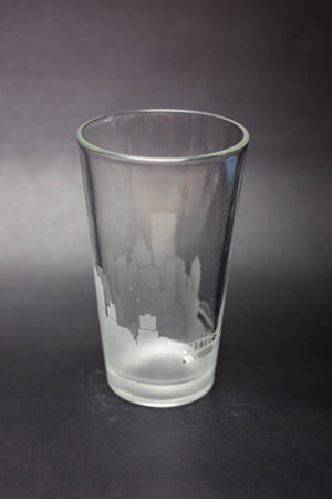 Pittsburgh Skyline Pint Glass Barware - Urban and Etched