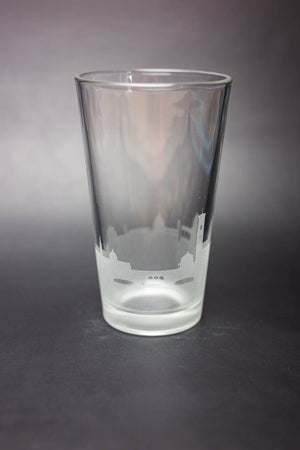 Florence Skyline Pint Glass Barware - Urban and Etched