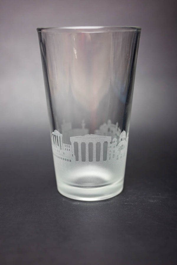 Athens, Greece Skyline Pint Glass Barware - Urban and Etched