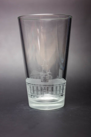 Burlington Skyline Pint Glass - Skyline Beer Glass - Etched Gift - Panoramic City Design - Urban and Etched