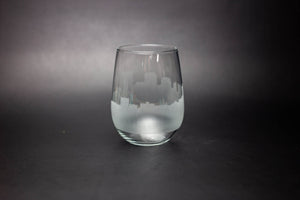 Dayton Skyline Wine Glass Barware - Urban and Etched