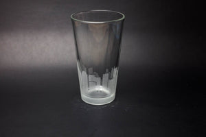 Charlotte Skyline Pint Glass Barware - Urban and Etched
