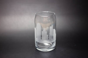 Dallas, Texas Glass Can Iced Coffee Cup - Urban and Etched