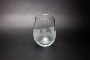 Dayton Skyline Wine Glass Barware - Urban and Etched