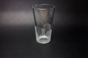 Nashville Skyline Pint Glass Barware - Urban and Etched