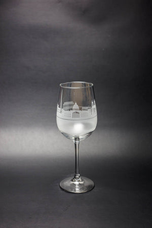Washington, D.C.  Skyline Wine Glass Barware - Urban and Etched