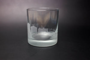 Tallahassee  Skyline Rocks Glass Barware - Urban and Etched
