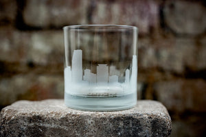 Miami  Skyline Rocks Glass Barware - Urban and Etched