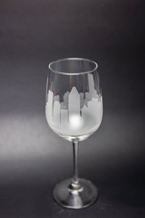 Montreal Skyline Wine Glass Barware - Urban and Etched
