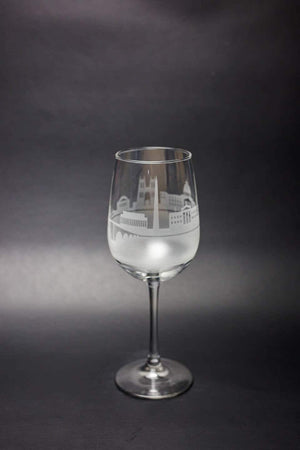 Washington, D.C.  Skyline Wine Glass Barware - Urban and Etched