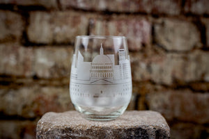Boise Skyline Wine Glass Barware - Urban and Etched