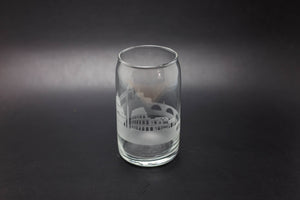 Rome Skyline Glass Can Coffee Cup - Urban and Etched