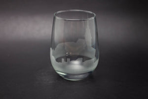 Newport, Rhode Island Skyline Wine Glass Barware - Urban and Etched
