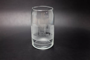 Colorado Springs Skyline Glass Can Coffee Cup - Urban and Etched