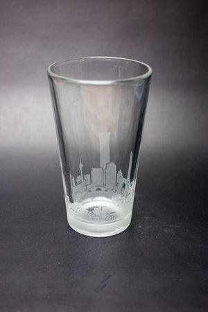 Beijing Skyline Pint Glass Barware - Urban and Etched