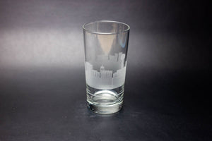 Knoxville Skyline Etched Tom Collins Highball Cocktail Glass - Urban and Etched