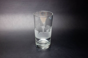 Knoxville Skyline Etched Tom Collins Highball Cocktail Glass - Urban and Etched