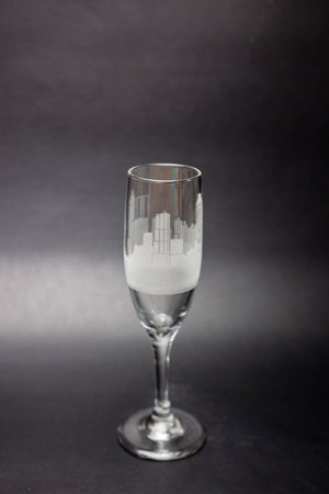Atlanta Skyline Champagne Flute  Barware - Urban and Etched