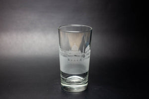 Rome Skyline Etched Tom Collins Highball Cocktail Glass - Urban and Etched