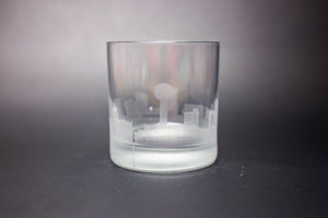 Knoxville  Skyline Rocks Glass Barware - Urban and Etched