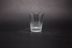 New York City (NYC) Skyline Shot Glasses - Set of 4- Etched 2 oz. Shot Glasses - Urban and Etched