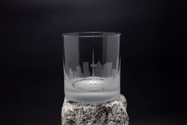 Toronto, Canada Skyline Rocks Glass Barware - Urban and Etched