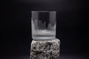 Phoenix, Arizona Skyline Rocks Glass Barware - Urban and Etched