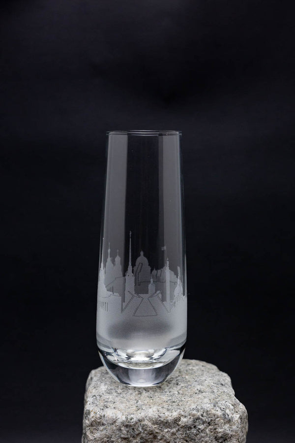 St. Petersburg, Russia Etched Stemless Champagne Flute