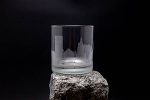 Providence, Rhode Island Skyline Etched Rocks Glass Barware