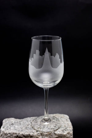 Reykjavik, Iceland Skyline Wine Glass and Stemless Wine Glass Barware