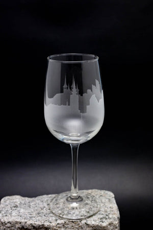 Reykjavik, Iceland Skyline Wine Glass and Stemless Wine Glass Barware