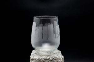 Winnipeg, Manitoba, Canada Skyline Wine Glass and Stemless Wine Glass Barware