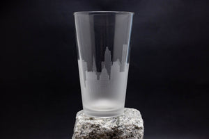 Providence, Rhode Island Skyline Etched Pint Glass Barware