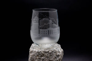 Colorado Springs, Colorado Skyline Wine Glass and Stemless Wine Glass Barware