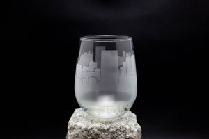 Winnipeg, Manitoba, Canada Skyline Wine Glass and Stemless Wine Glass Barware
