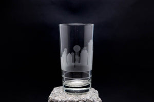 Dallas, Texas Skyline Etched Tom Collins Highball Cocktail Glass